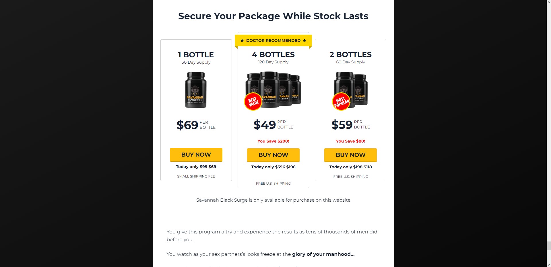 Savannah Black Surge Ürün
